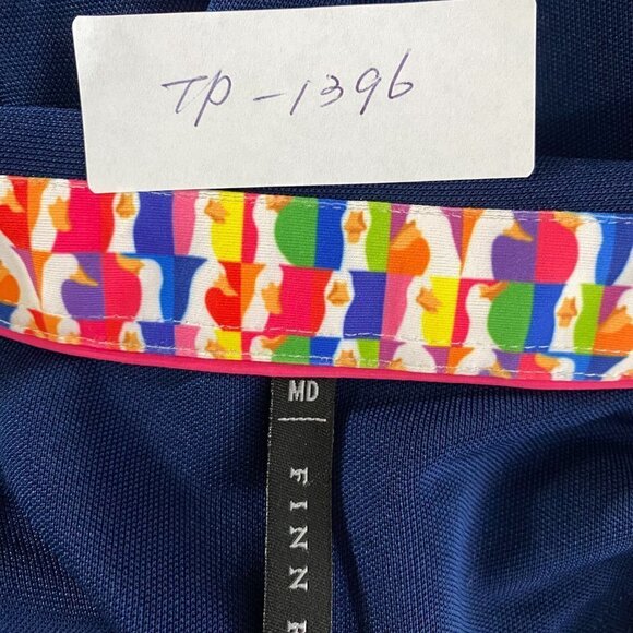 Finn Ryan Polo Shirt 3/4 Sleeve Blue Golf‎ Polyester Spandex Women's Medium - Picture 2 of 11